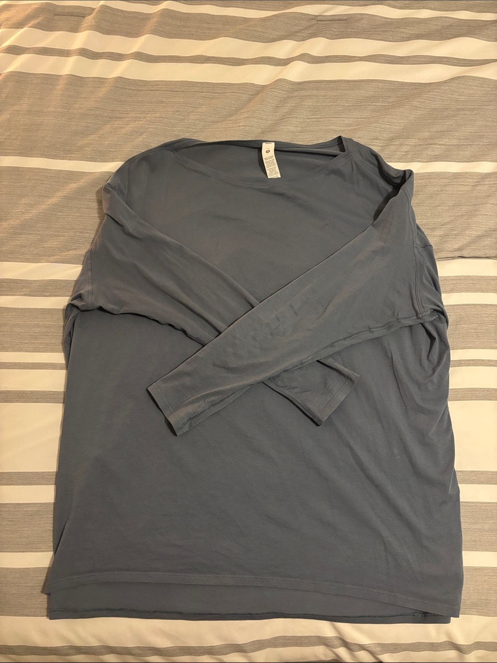 lululemon athletica Back in Action Long Sleeve Shirt - Slate Blue